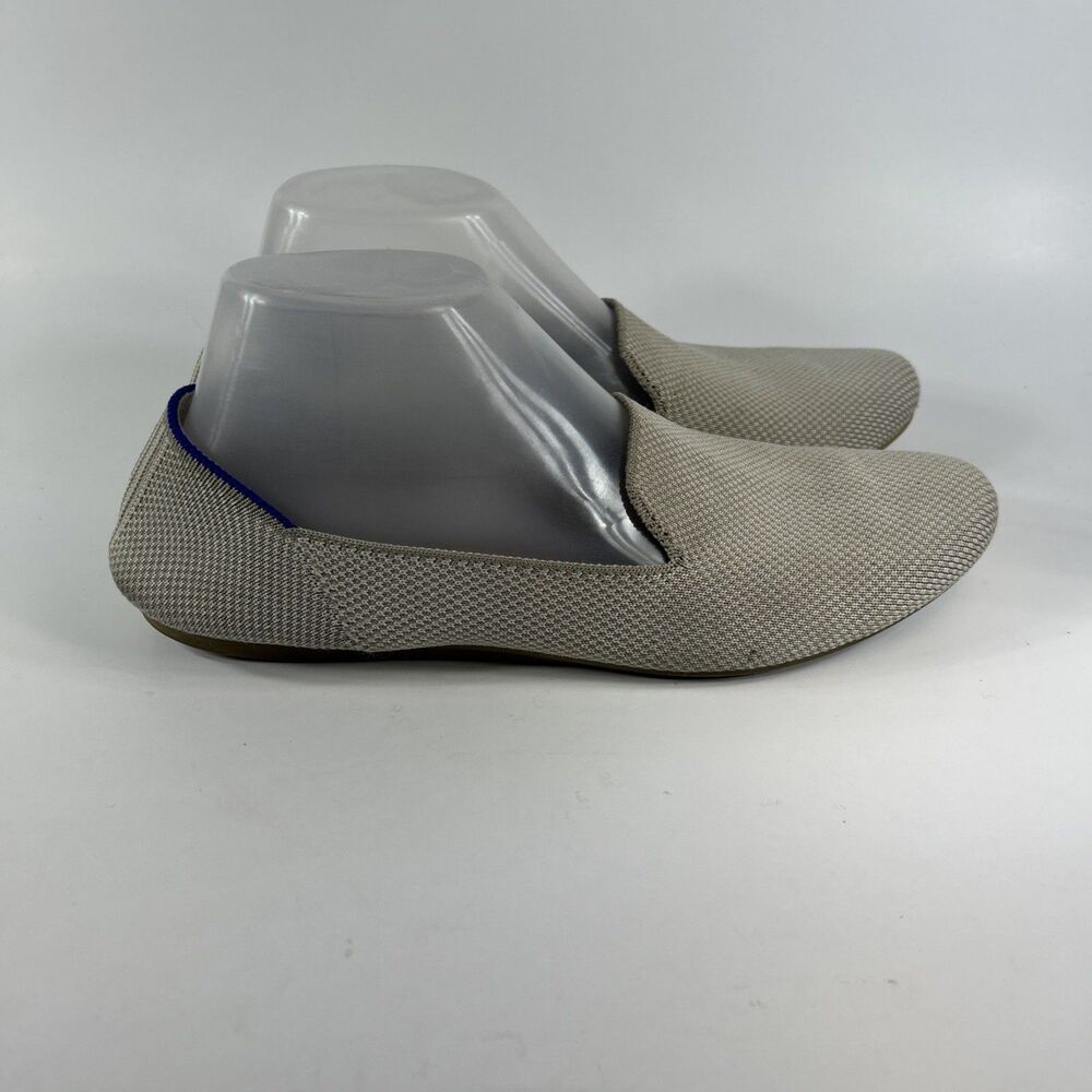 Rothy’s The Loafer Linen Womens Size 9.5 Beige Slip On Flats Shoe Comfort